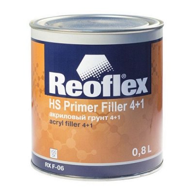 Грунт акриловый Reoflex Primer F-06 4+1, черный,  0.8 л (без отвердителя)