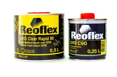 Лак акриловый супербыстрый Clear Rapid 90 RX C-07 Reoflex, 0.5+0.25 л (комплект)