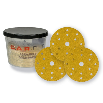 Круг абразивный Carfit Gold Paper, D125, P400, 8 отв