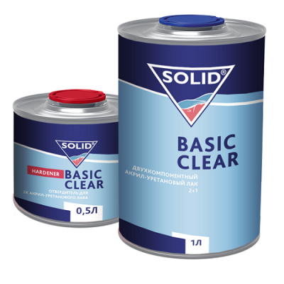 Лак Solid BASIC CLEAR, комплект (1 + 0.5 л)