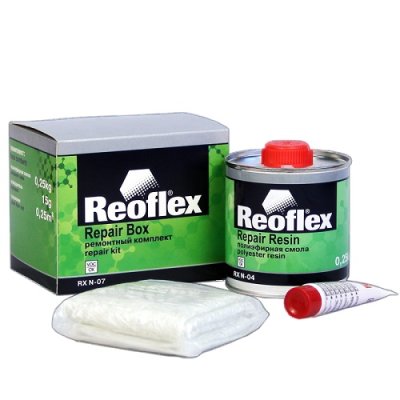 Ремкомплект Reoflex,  комплект (смола 0,25кг + стекломат 0,25м² + отвердитель 15гр)