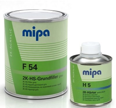 Грунт-выравниватель Mipa F54 HS 2К, серый, 1.25 + 0.25 (комплект)