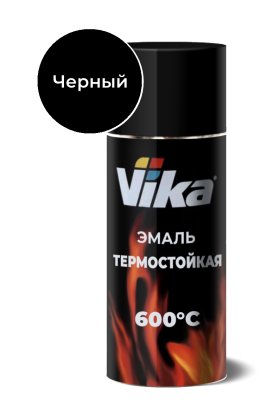 Эмаль Vika термостойкая, аэрозоль, черная, 520 мл