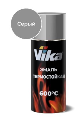 Эмаль Vika термостойкая, аэрозоль, серебристая, 520 мл