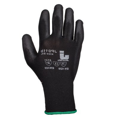Перчатки Jeta Safety нейлоновые с полиуретановым покрытием, черные, M, JP011B-8