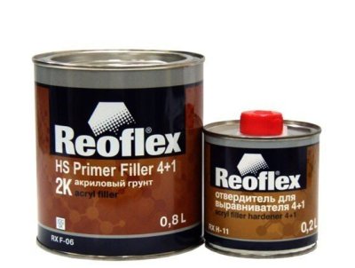 Грунт акриловый Reoflex Primer F-06 4+1, серый,  комплект 0.8+0.2 л