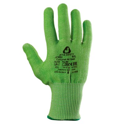 Перчатки Jeta Safety из полиэтиленовой пряжи Самурай 02, зеленые, XL