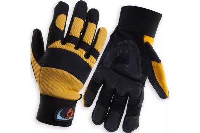 Перчатки антивибрационные Jeta Safety Vibro Pro, черно-желтые, XL