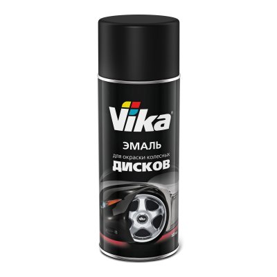 Эмаль для дисков Vika, аэрозоль, черная, 520 мл