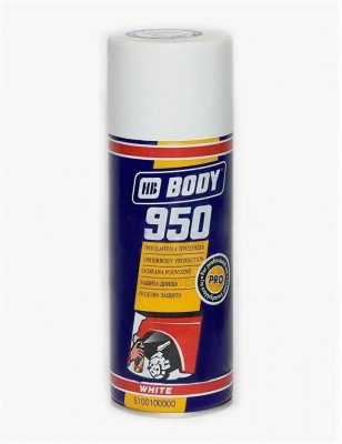 Антигравий HB Body 950 на основе каучука, аэрозоль, черный, 400 мл