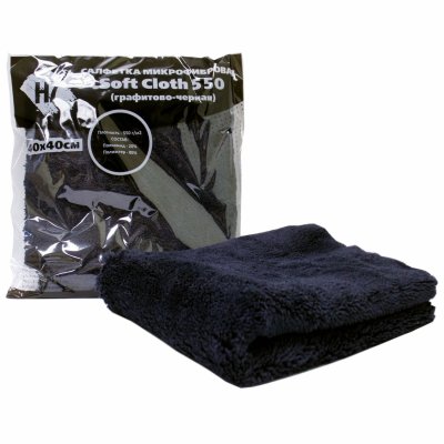 Салфетка микрофибровая Soft Cloth H7, графит, 40*40см